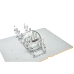 Rev-A-Shelf Chrome Drop-in Lid Organizer for Drawer Peg Board System, 16.875 in. D thumbnail 3