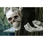 Haunted Hill Farm 6 ft. Animatronic Talking Witch Halloween Prop with Shrunken Skull thumbnail 2