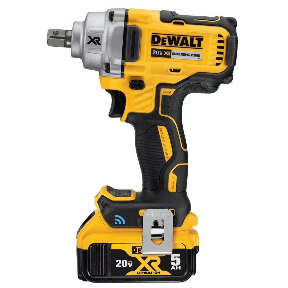 DEWALT 20V MAX XR 1/2 in. Brushless Mid-Range Impact Wrench Kit with (2) 5.0 Ah Batteries & Charger