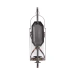 LITTON LANE Old World Riveted Burnished Bronze Iron Candle Sconce with Fleur-de-lis Motif thumbnail 3