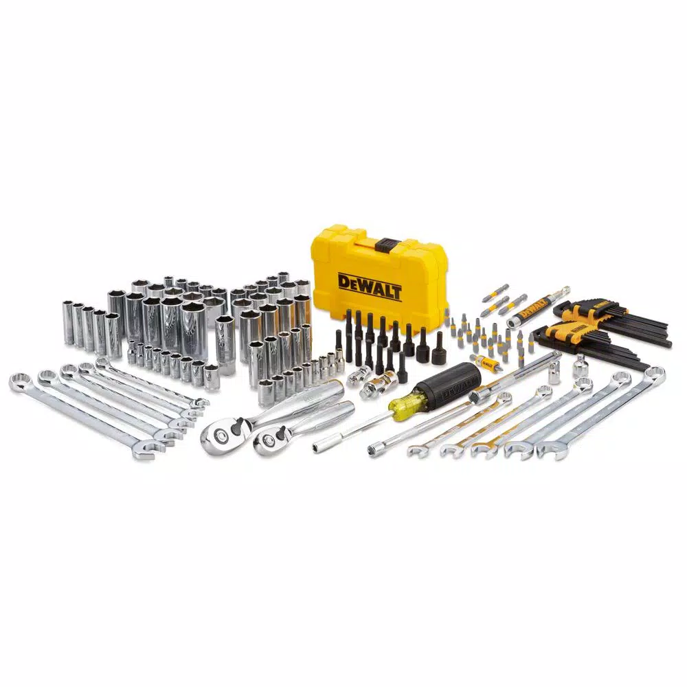 DEWALT 20V MAX XR 3/8 in. Compact Brushless Impact Wrench Kit with (2) 4.0 Ah Batteries & 142-Piece Tool Set