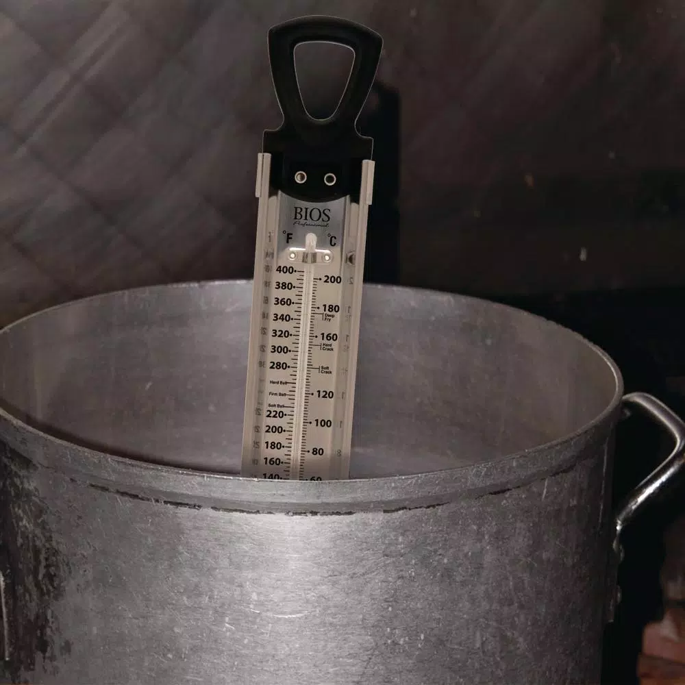 Unbranded Stainless Steel Candy Thermometer with Adjustable Pan Clip, 20°C to 200°C