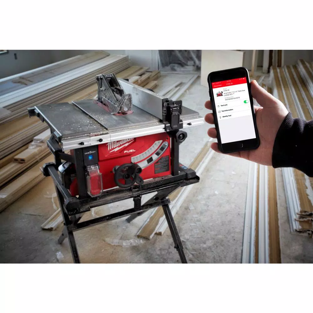 Milwaukee M18 FUEL ONE-KEY 8-1/4 in. Cordless Table Saw Kit with 12.0Ah Battery and Stand