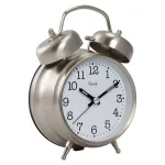 Equity by La Crosse Chrome Metal Twin Bell Analog Quartz Alarm Table Clock with Backlight thumbnail 2