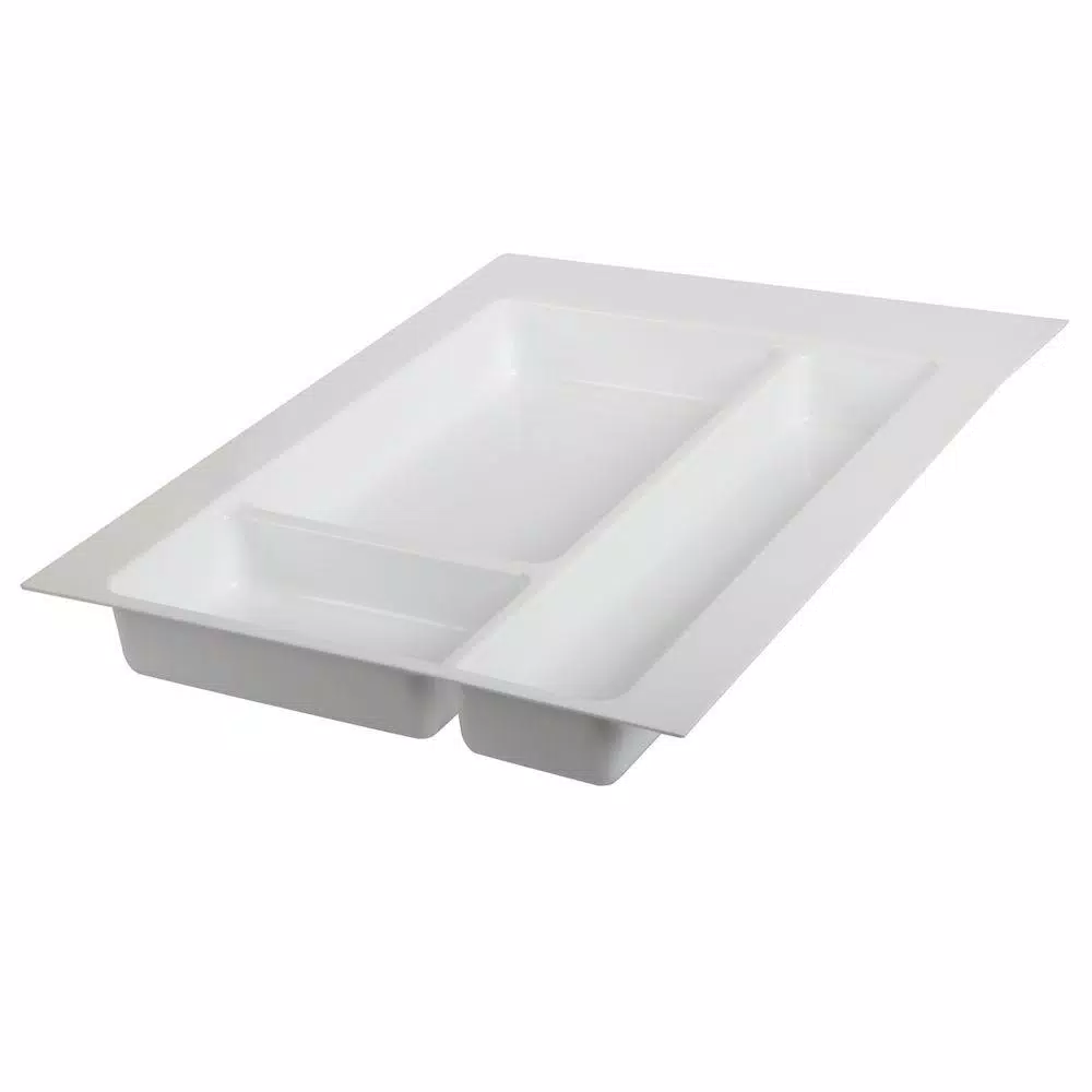 Real Solutions for Real Life Real Solutions by Knape and Vogt Plastic Utility Drawer Organizer, White