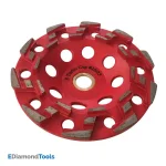 EDiamondTools 7 in. Aggressive S Segment Diamond Grinding Wheel for Concrete & Coating Removal, 5/8"-11 Threaded Arbor thumbnail 4