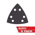 Milwaukee 3-1/2 in. 80-Grit Triangle Sandpaper for Oscillating Multi-Tools, OPEN-LOK Universal Fit (6-Pack) thumbnail 1
