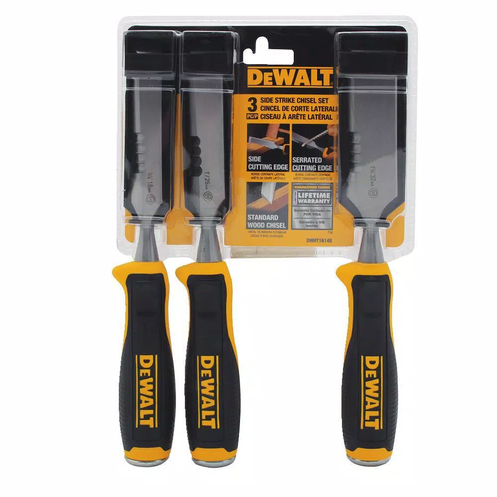 DEWALT 3-Piece Side Strike Chisel Set, High-Carbon Steel