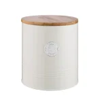 Mason Cash Typhoon Retro Cream Enamel Coated Steel Cookie Canister thumbnail 1