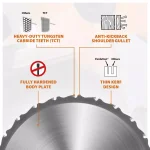 Evolution Power Tools RAGE 10 in. Multipurpose Carbide Circular Saw Blade, 28 Teeth thumbnail 5