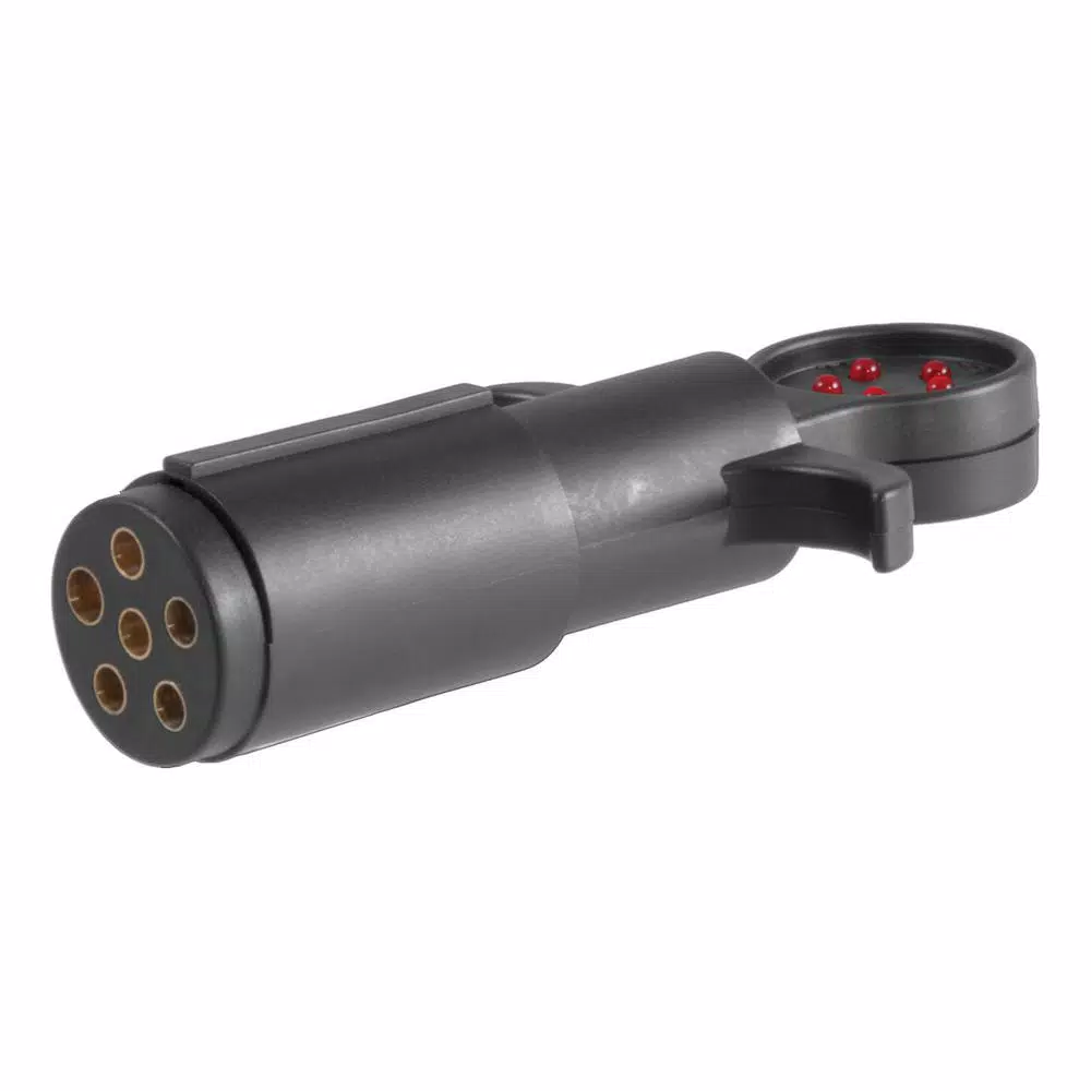 CURT 6-Way Round Trailer Connector Tester