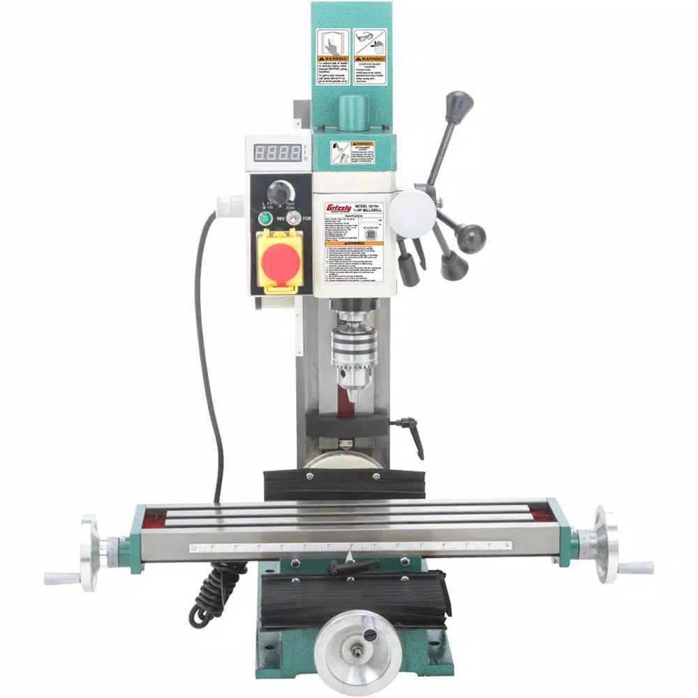 Grizzly Industrial 4 in. x 18 in. 3/4 HP Mill/Drill Press with Digital Readout and Variable Speed