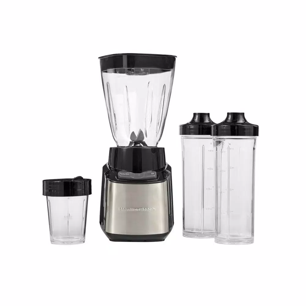 Hamilton Beach Stay or Go 2-Speed Personal Blender, 32 oz. Jar and Travel Cups, Black