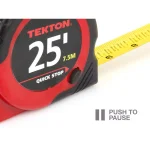 TEKTON 25 ft. x 1 in. Tape Measure with Impact-Resistant ABS Housing and Non-Slip Grips thumbnail 3
