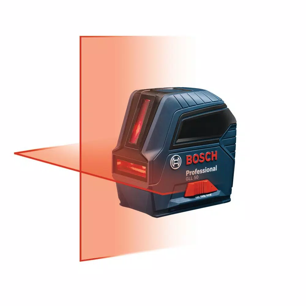 Bosch GLL 50 Self-Leveling Cross-Line Laser Level Kit, 50 ft. Range, Reconditioned