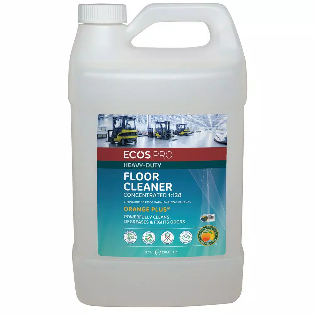 ECOS Pro Orange Plus Heavy-Duty Floor Cleaner Concentrate, 128 oz.