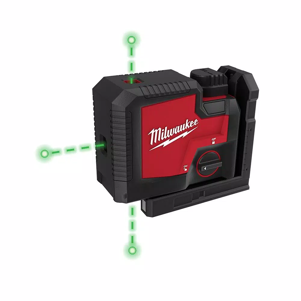 Milwaukee Green 3-Point Rechargeable Laser Level with REDLITHIUM USB Battery