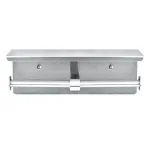 Alpine Industries Double Post Toilet Paper Holder with Storage Shelf, Brushed Stainless Steel thumbnail 2