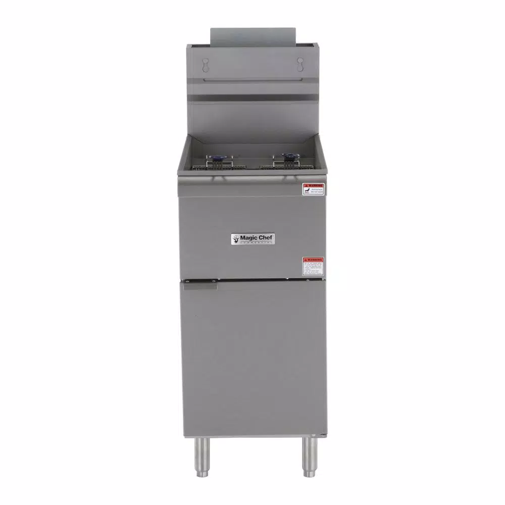 Magic Chef 20 Qt. Stainless Steel Commercial Propane Gas Deep Fryer, 90,000 BTU