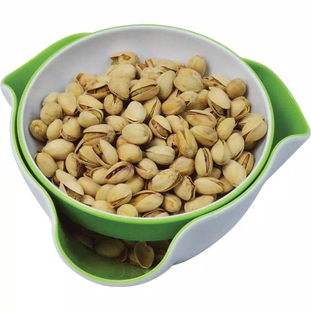 Southern Homewares Double Dish Melamine Pedestal Serving Snack Bowl Set