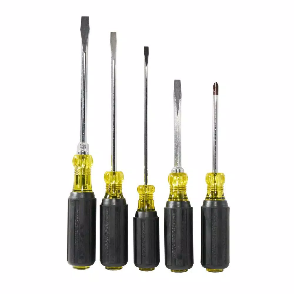 Klein Tools 5-Piece Cushion-Grip Screwdriver Set, Tempered Steel