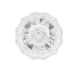 Prime-Line Fluted Glass Door Knobs with Chrome Plated Bases, 2 in. Diameter, Indoor Use thumbnail 3