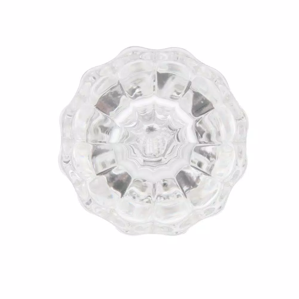 Prime-Line Fluted Glass Door Knobs with Chrome Plated Bases, 2 in. Diameter, Indoor Use