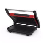 Chef Buddy 760W Red Non-Stick Panini Press and Countertop Grill thumbnail 2