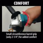 Makita 4 in. Corded Angle Grinder, 6 Amp, 11,000 RPM with Grinding Wheel and Hard Case thumbnail 7