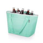 Picnic Time Topanga 9 Qt. Teal Insulated Cooler Tote Bag thumbnail 2