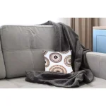 Unbranded Maryam Brown and White Geometric Cotton Throw Pillow, 20 x 20 in. thumbnail 5