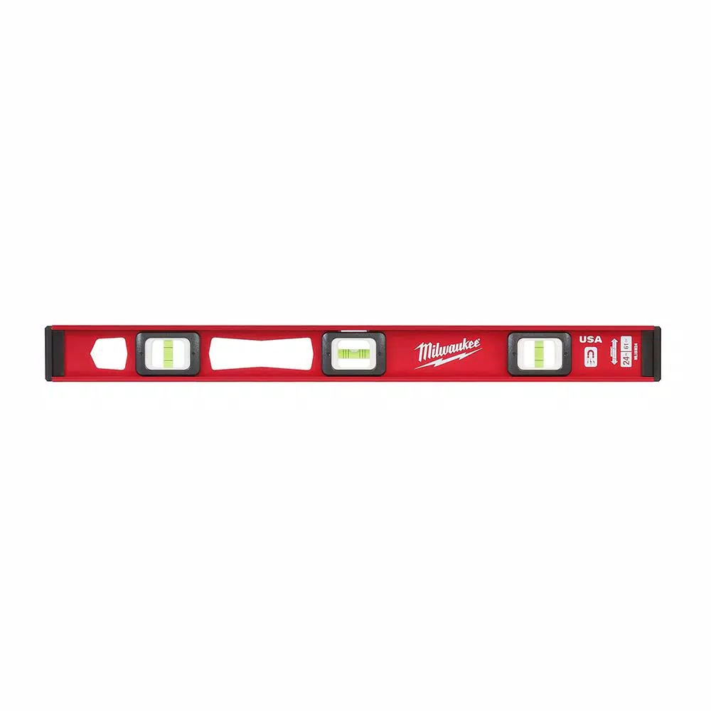 Milwaukee 24 in. Magnetic I-Beam Level, Aluminum Frame