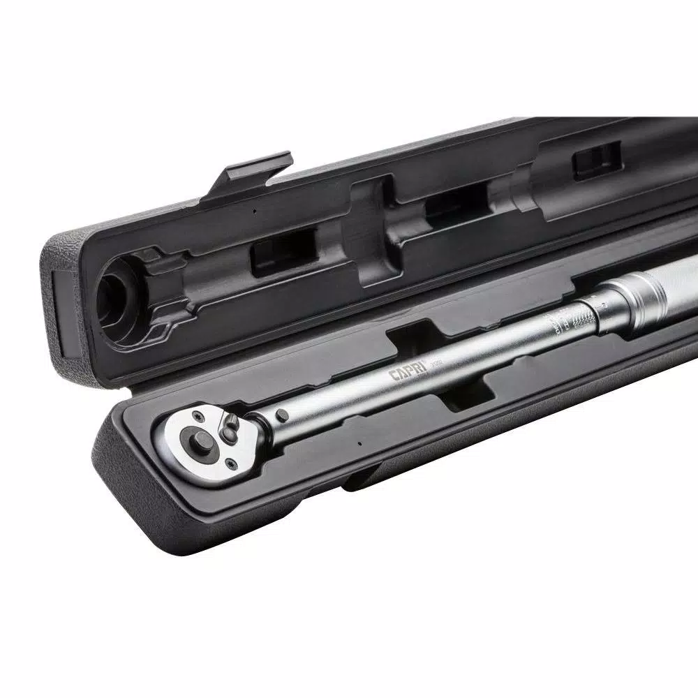 Capri Tools 1/2 in. Drive Industrial Torque Wrench, 20-150 ft. lbs. Range, Steel Construction