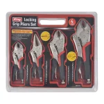 KING 4-Piece Locking Pliers Set, Curved Jaw and Long Nose, Cushioned Grip thumbnail 2