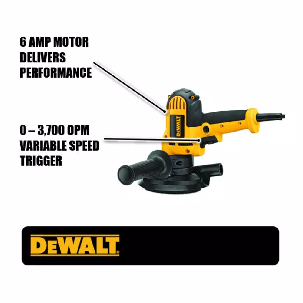 DEWALT 6 Amp Corded Variable Speed 5 in. Disc Sander with Dust Shroud