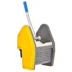Alpine Industries 36 Qt. Mop Bucket with Down Press Wringer, Yellow thumbnail 5