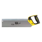 Stanley 14 in. Back Saw with Ergonomic Rubber Handle for Precise Dovetail and Miter Cuts thumbnail 1