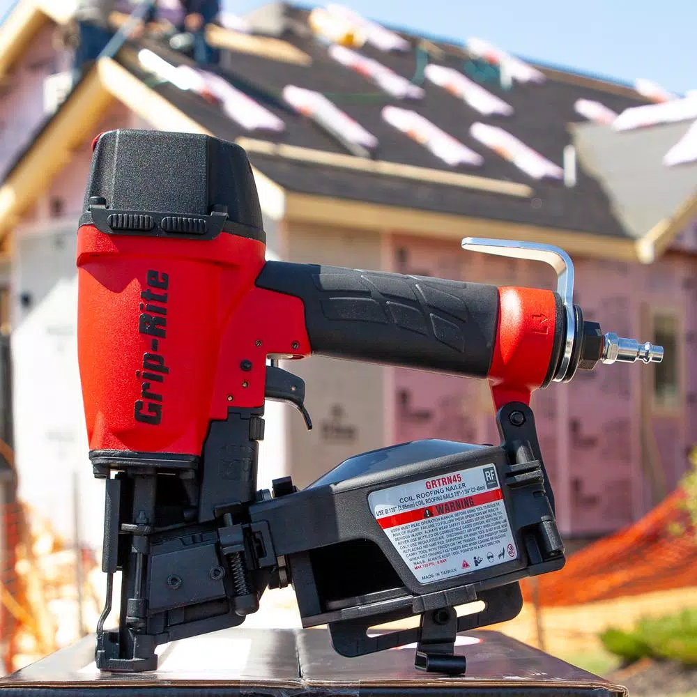 Grip-Rite GRTRN45 15-Degree Coil Roofing Nailer, 1-3/4 in. Max Fastener