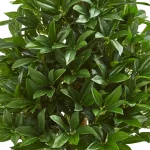 Nearly Natural 3 ft. Artificial Bay Leaf Topiary Tree, UV-Resistant Indoor/Outdoor Greenery thumbnail 2
