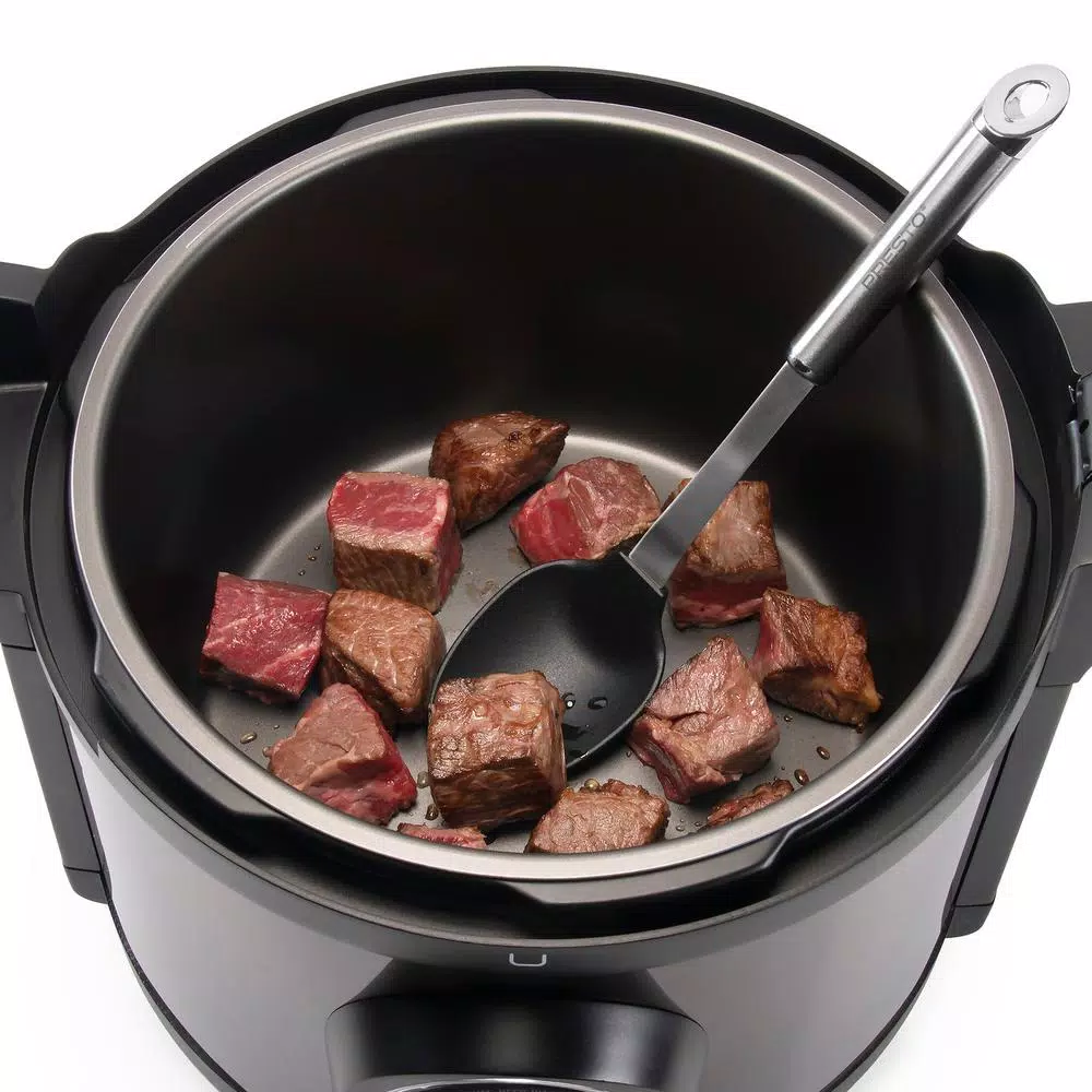 Presto 10 Qt. Black Stainless Steel Electric Pressure Cooker with 19 Programmed Settings