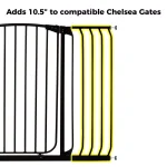 Dreambaby 10.5 in. Gate Extension for Chelsea Extra Tall Child Safety Gates, Black thumbnail 2