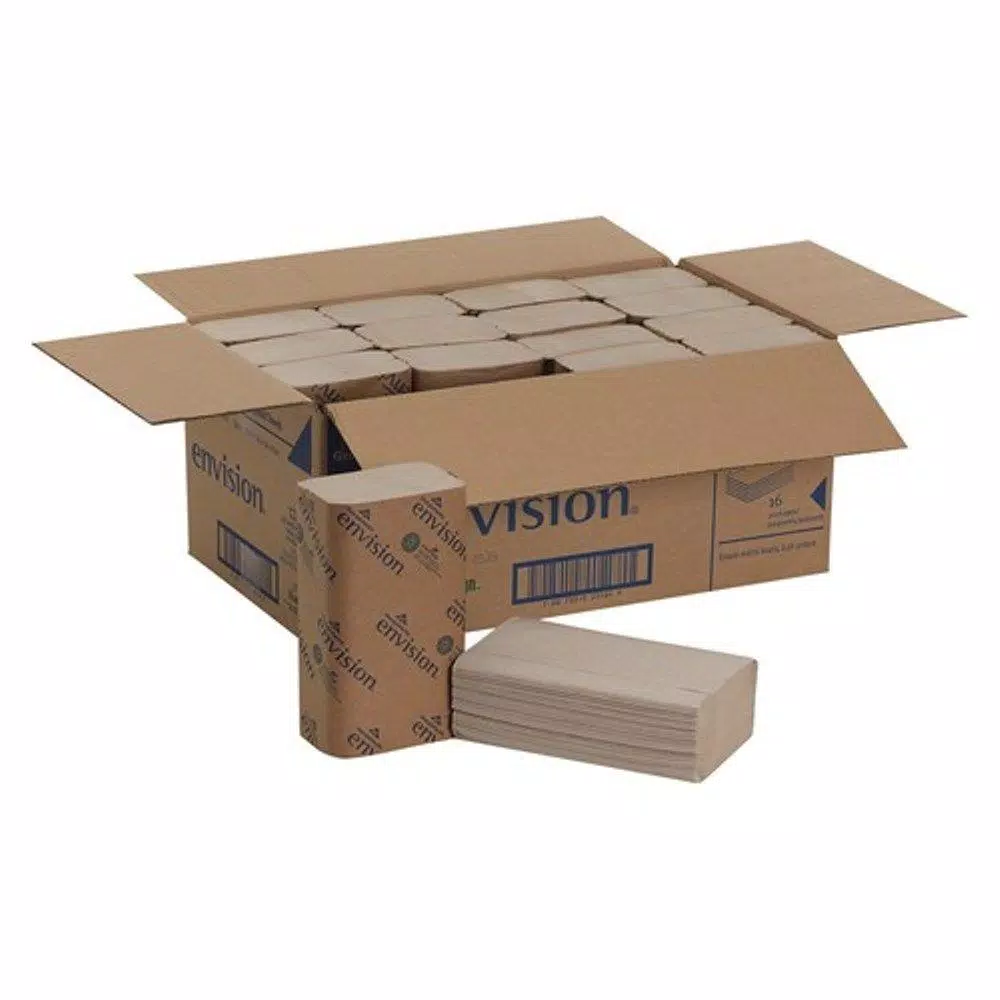 Georgia-Pacific Envision Brown Single-Fold Paper Towels, 4000 Sheets (16 Packs)
