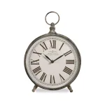 IMAX Norida Rust Iron Rustic Desk Clock with Roman Numerals and Quartz Movement thumbnail 1