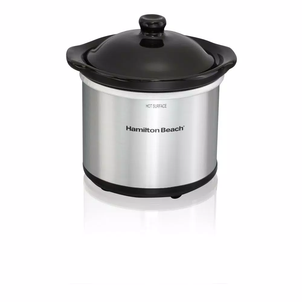 Hamilton Beach 6 Qt. Programmable Stay or Go Stainless Steel Slow Cooker with Party Dipper