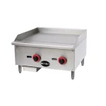SABA 24 in. Commercial Stainless Steel Gas Griddle Cooktop with 2 Burners thumbnail 1