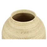 LITTON LANE Large Handwoven Natural Bamboo and Rattan Decorative Vase, 17 in. x 14 in. thumbnail 3