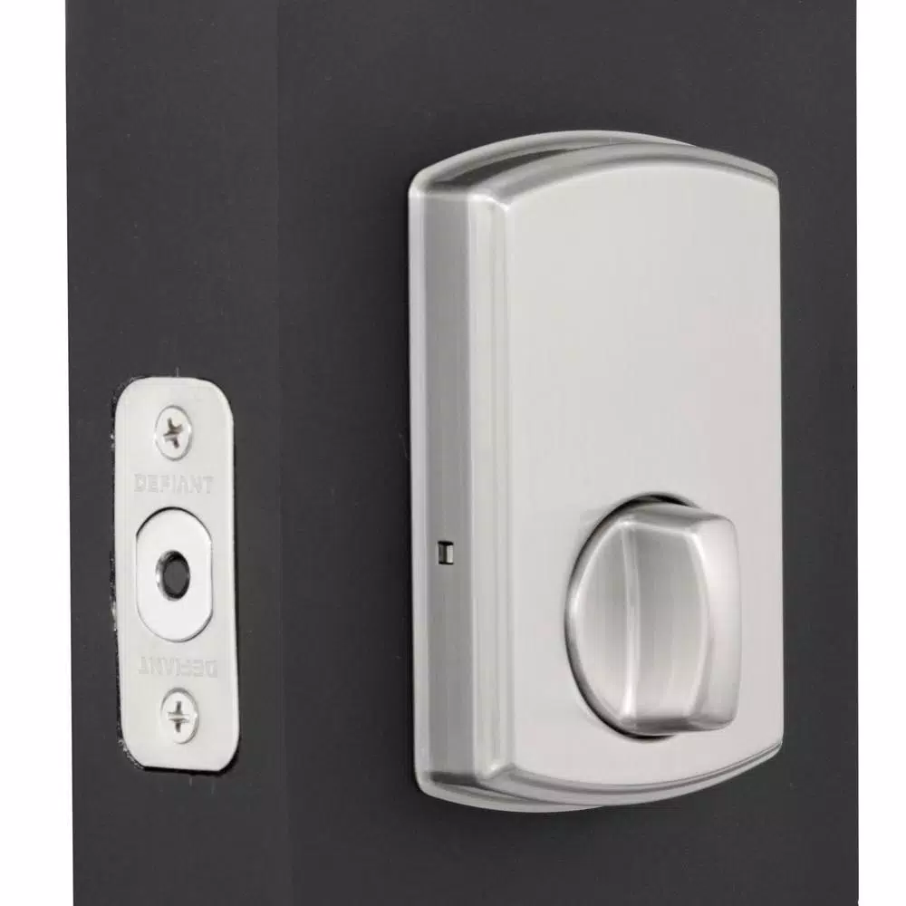 Defiant Satin Nickel Square Single Cylinder Electronic Keypad Deadbolt