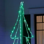 Home Accents Holiday 6 ft Green LED Tube Silhouette Tree - 3D Outdoor Holiday Yard Decoration thumbnail 3
