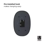 Umbra Hub Oval Modern Black Mirror with Rubber Rim, 36 in. x 24 in. thumbnail 2
