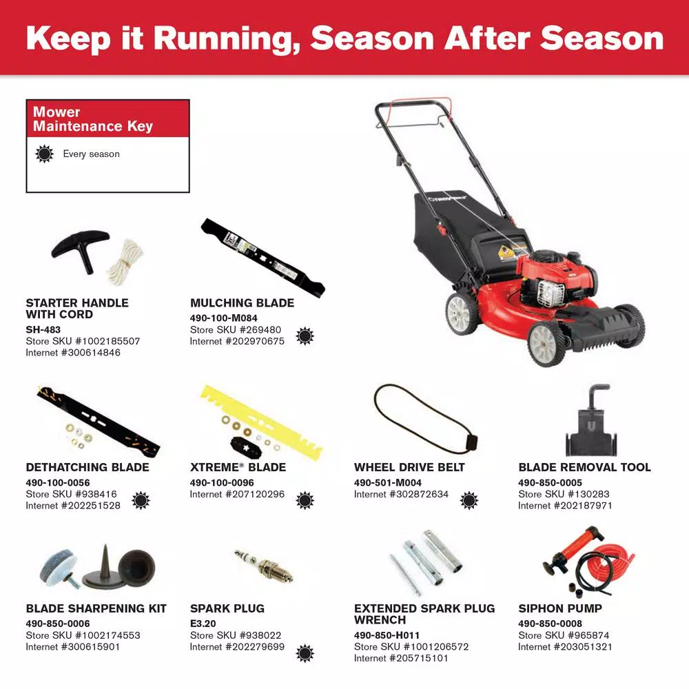 Troy-Bilt TB200 21 in. Self-Propelled Gas Lawn Mower with Briggs & Stratton 140cc Engine